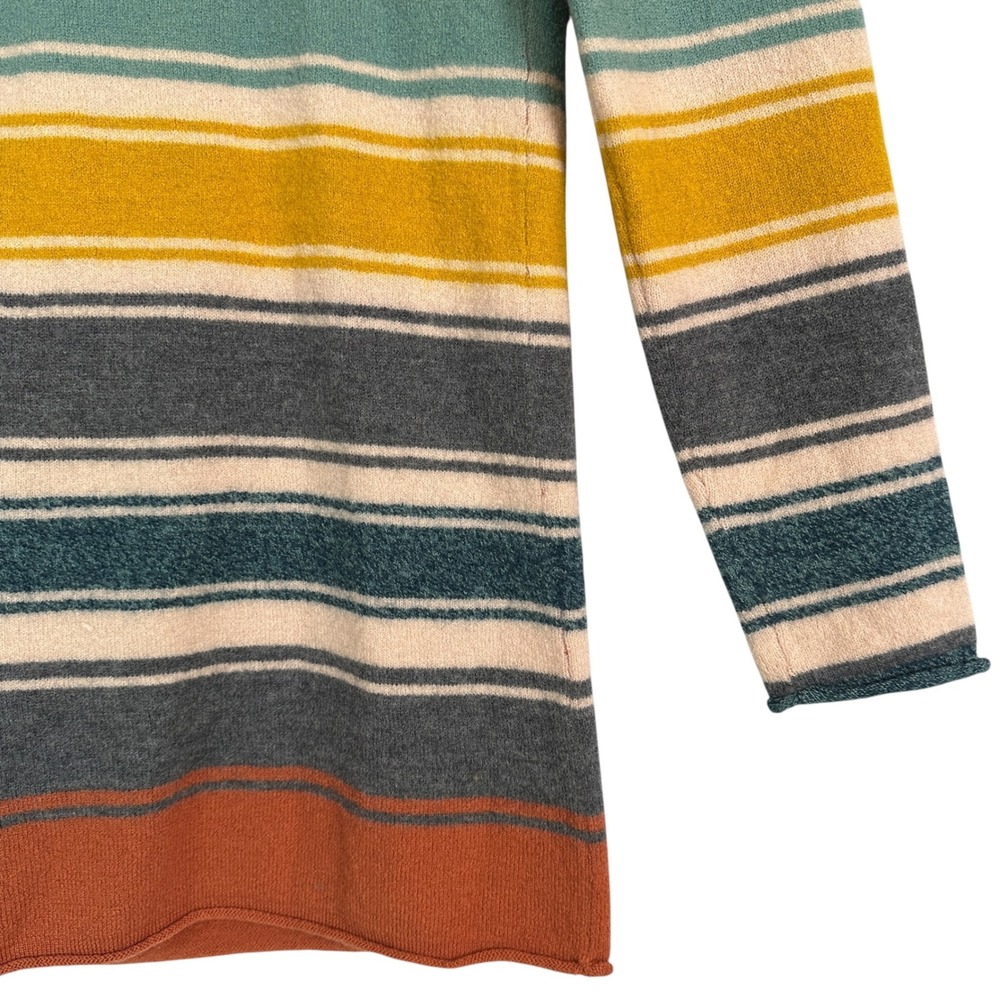 Toad&Co Sweater Heartfelt Merino Hoodie S 100% Wool Striped Cardigan Gooseberry - Picture 12 of 12